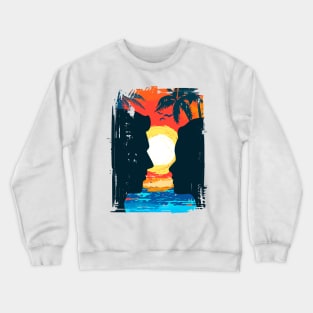 Summer Beach Sunset Crewneck Sweatshirt